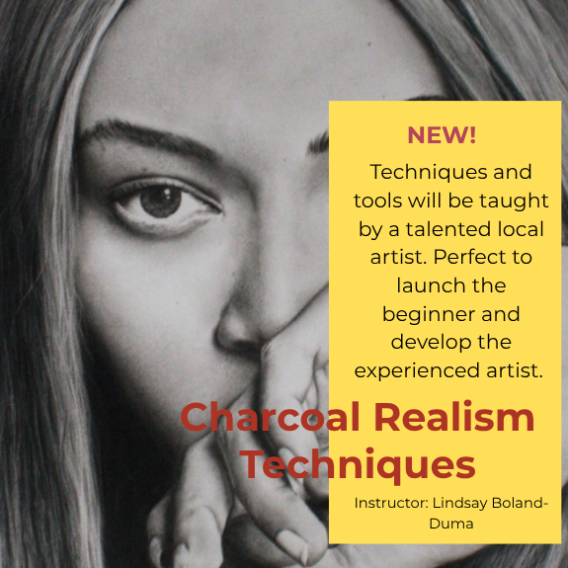 Charcoal Realism Techniques. A new program taught by local artist.