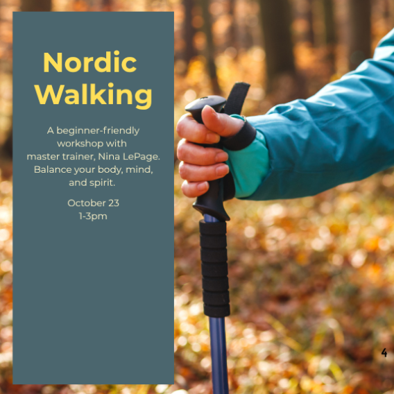 Nordic Walking workshop on October 23.