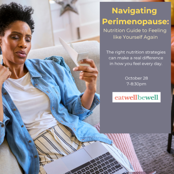 Navigating Perimenopause through nutrition workshop.