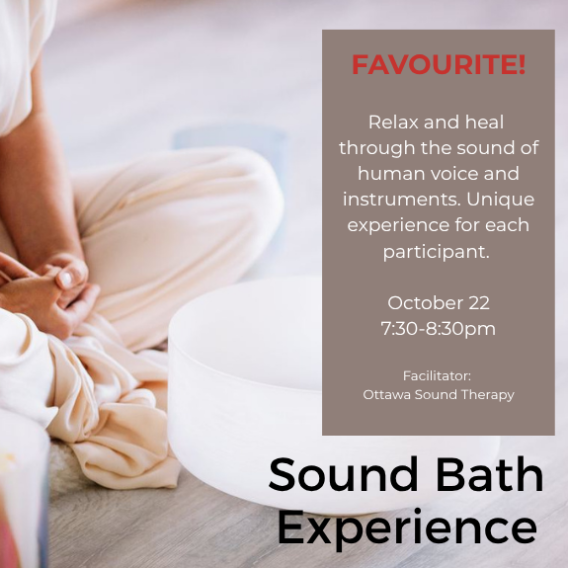 Sound Bath Experience on October 28.