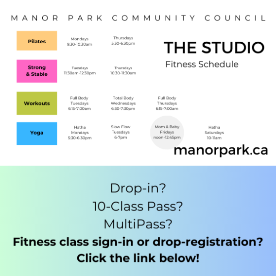Fitness class sign-in or registration is in the link below the visual. 