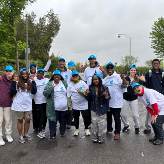 Picture of hydration station volunteers at Ottawa Marathon on May 24 2026.